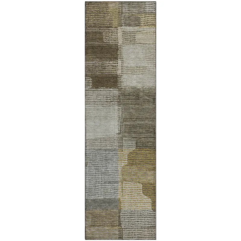 Luxury Washable Indoor/Outdoor Ravenna Taupe 2\'3\" x 7\'6\" Runner Rug