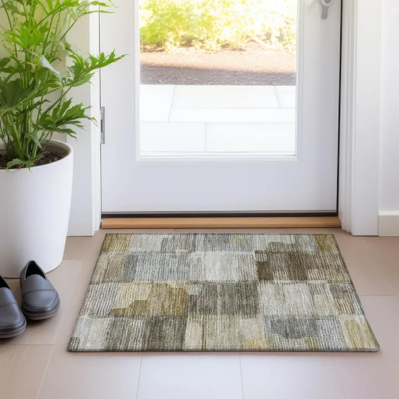 Luxury Washable Indoor/Outdoor Ravenna Taupe 1\'8\" x 2\'6\" Rug