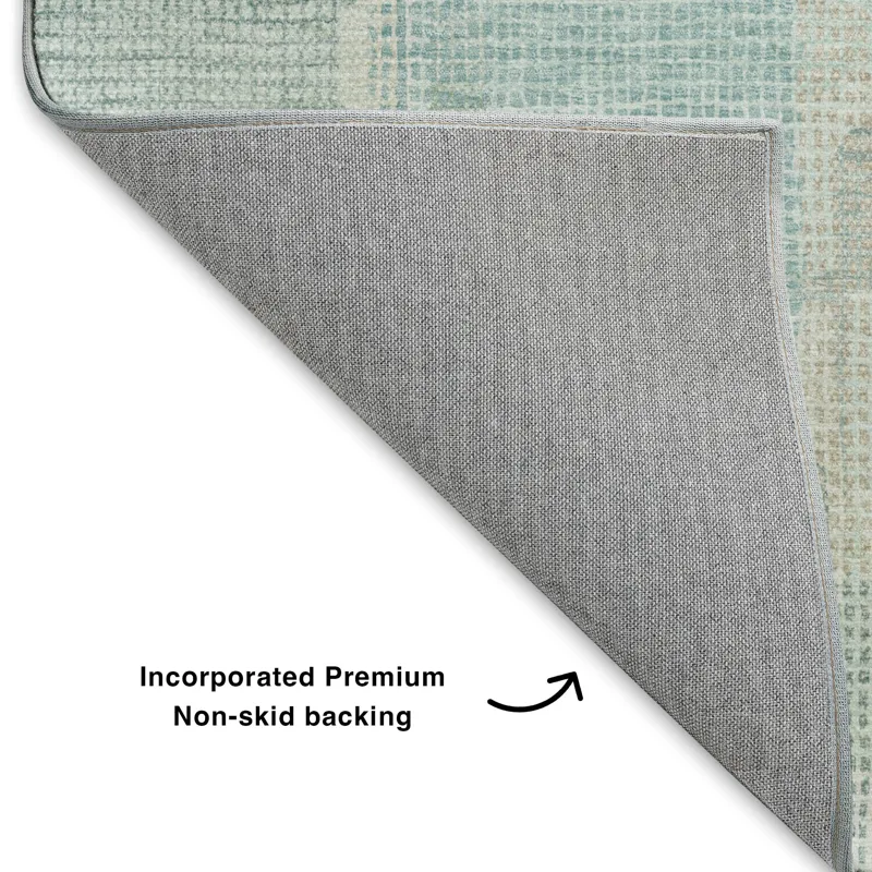 Luxury Washable Indoor/Outdoor Ravenna Teal 2\'6\" x 3\'10\" Rug