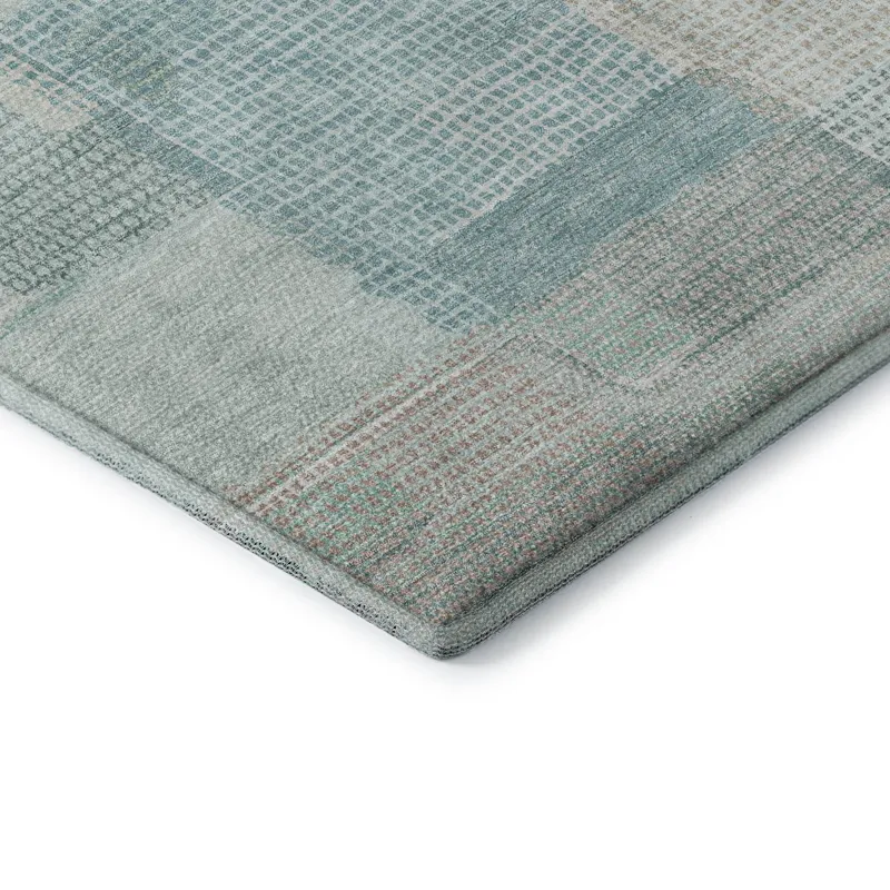 Luxury Washable Indoor/Outdoor Ravenna Teal 2\'6\" x 3\'10\" Rug