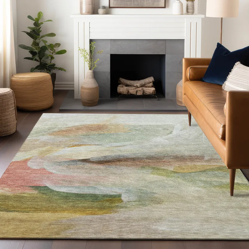 Luxury Washable Indoor/Outdoor Ravenna Linen 8\' x 10\' Rug