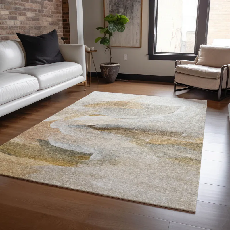 Luxury Washable Indoor/Outdoor Ravenna Taupe 10\' x 14\' Rug
