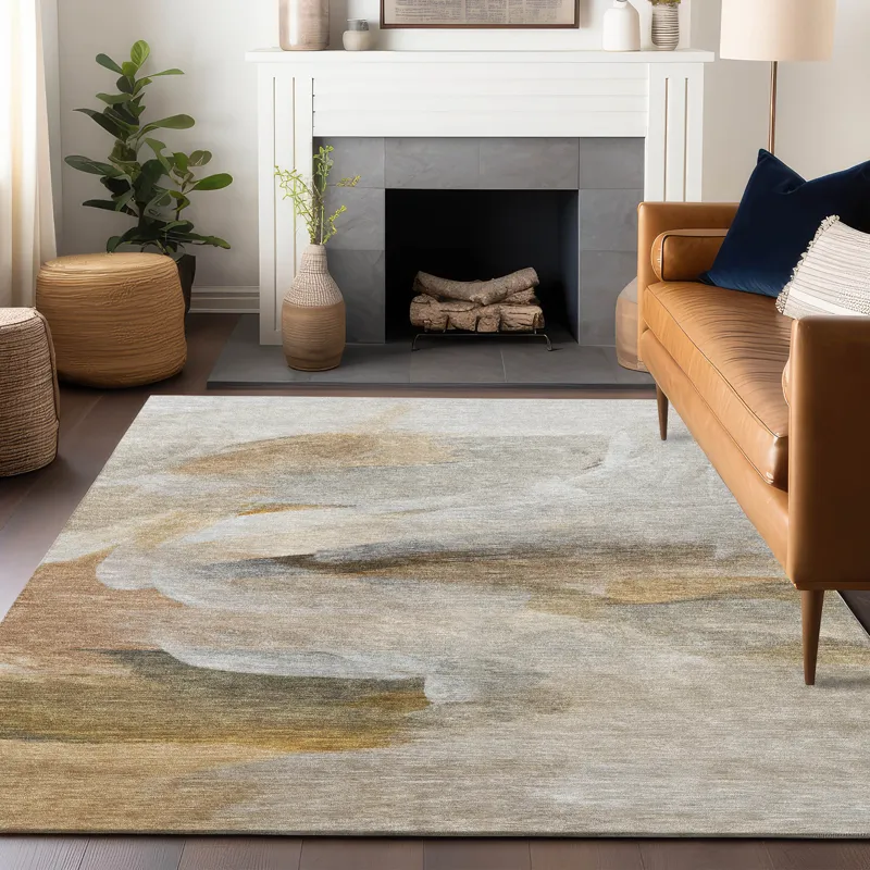 Luxury Washable Indoor/Outdoor Ravenna Taupe 10\' x 14\' Rug