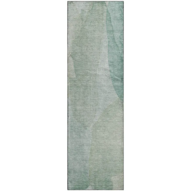 Luxury Washable Indoor/Outdoor Ravenna Aqua 2\'3\" x 7\'6\" Runner Rug