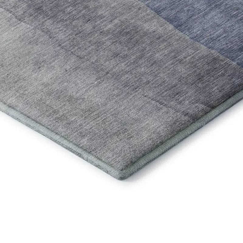 Luxury Washable Indoor/Outdoor Ravenna Blue 1\'8\" x 2\'6\" Rug