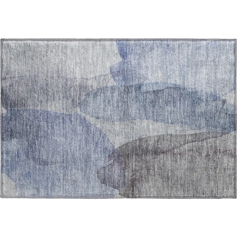 Luxury Washable Indoor/Outdoor Ravenna Blue 1\'8\" x 2\'6\" Rug