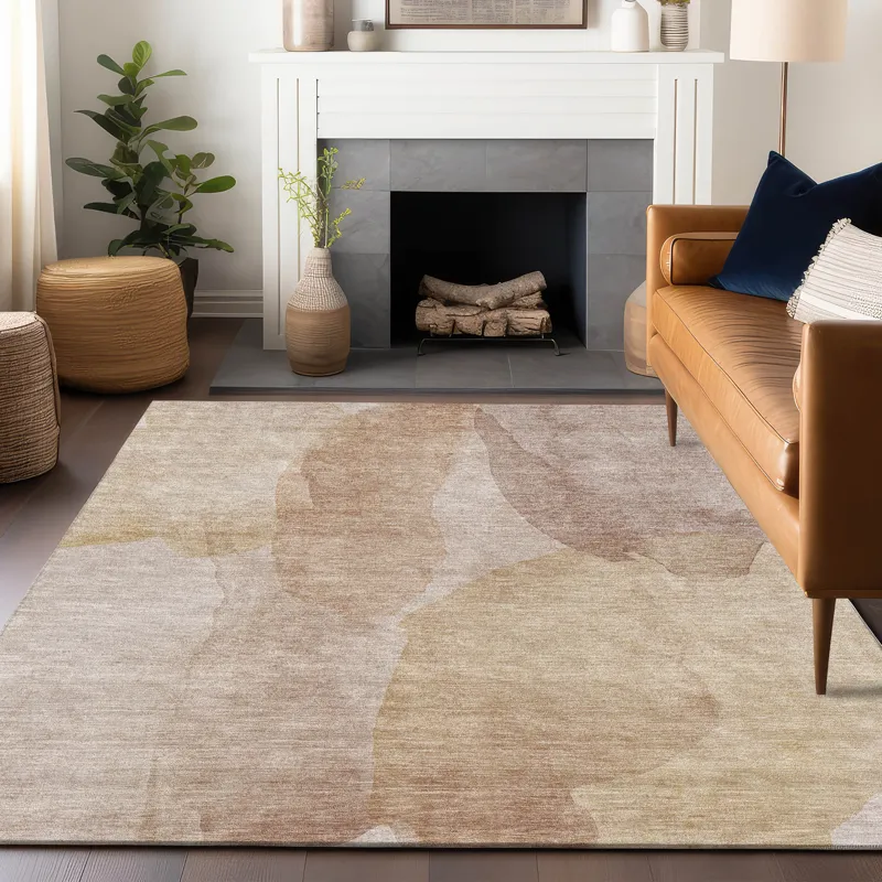 Luxury Washable Indoor/Outdoor Ravenna Coral 3\' x 5\' Rug