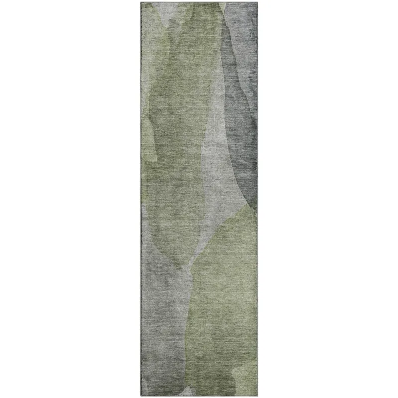 Luxury Washable Indoor/Outdoor Ravenna Fern 2\'3\" x 7\'6\" Runner Rug