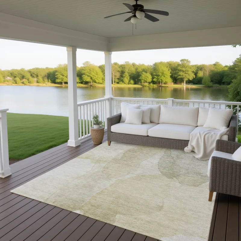 Luxury Washable Indoor/Outdoor Ravenna Putty 5\' x 7\'6\" Rug