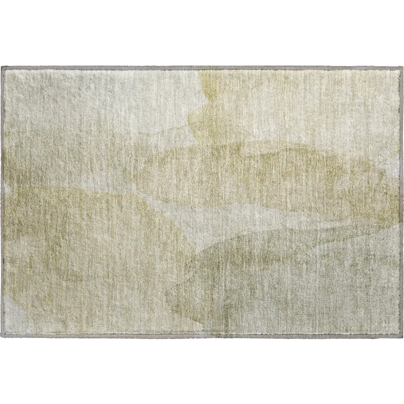 Luxury Washable Indoor/Outdoor Ravenna Putty 1\'8\" x 2\'6\" Rug