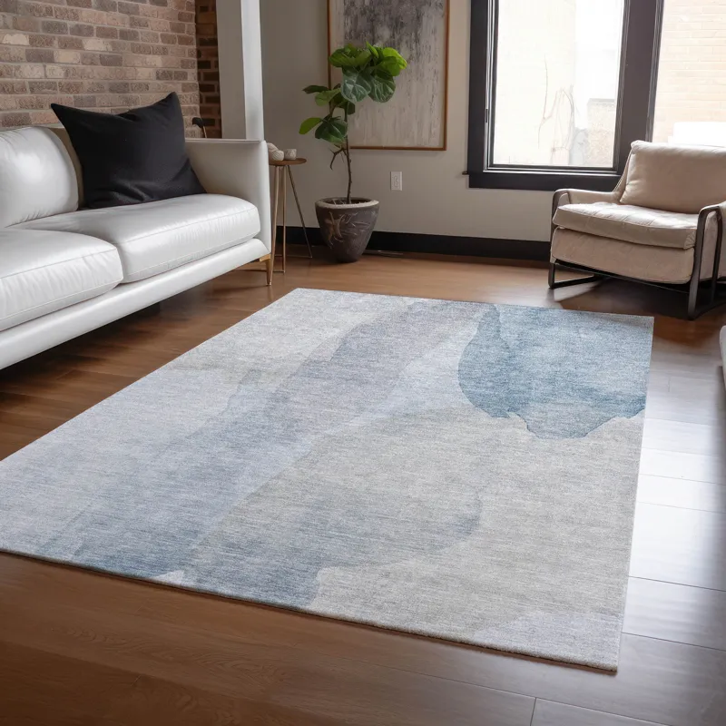 Luxury Washable Indoor/Outdoor Ravenna Sky 10\' x 14\' Rug