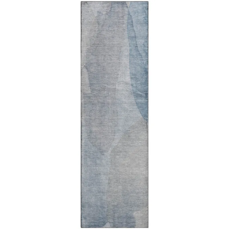 Luxury Washable Indoor/Outdoor Ravenna Sky 2\'3\" x 7\'6\" Runner Rug