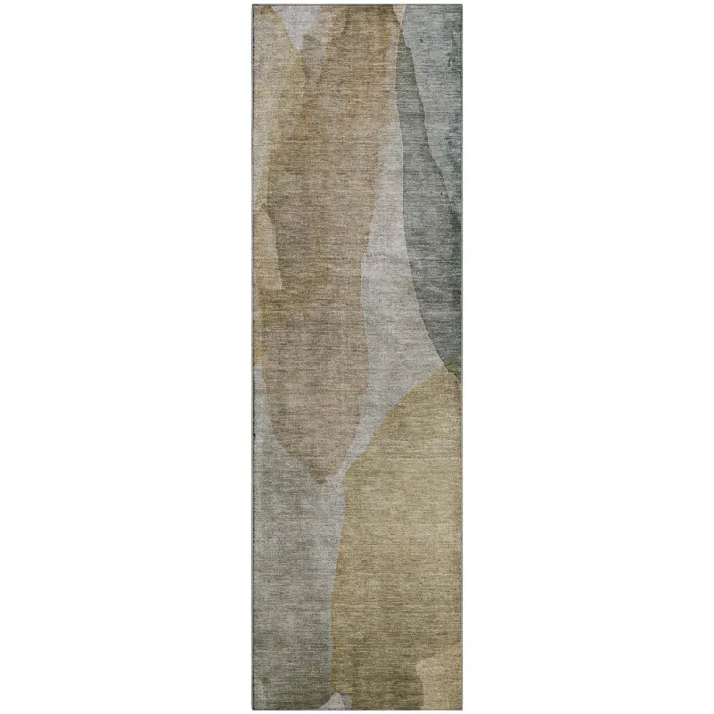 Luxury Washable Indoor/Outdoor Ravenna Wheat 2\'3\" x 7\'6\" Runner Rug