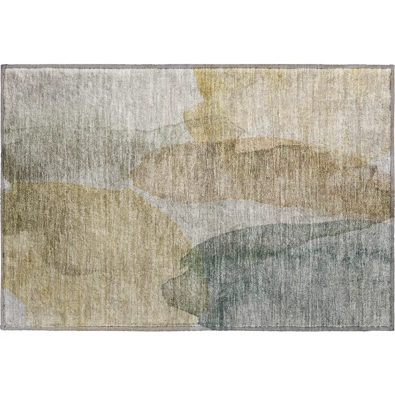 Luxury Washable Indoor/Outdoor Ravenna Wheat 1\'8\" x 2\'6\" Rug