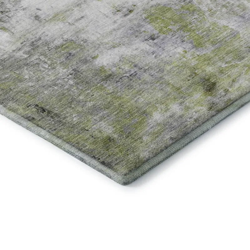 Luxury Washable Indoor/Outdoor Ravenna Aloe 5\' x 7\'6\" Rug
