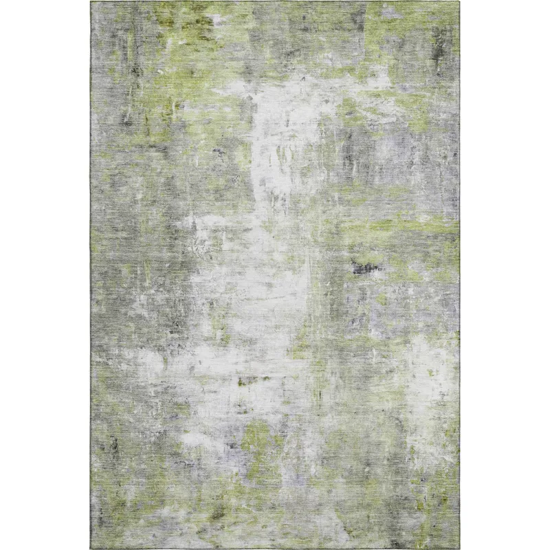 Luxury Washable Indoor/Outdoor Ravenna Aloe 5\' x 7\'6\" Rug