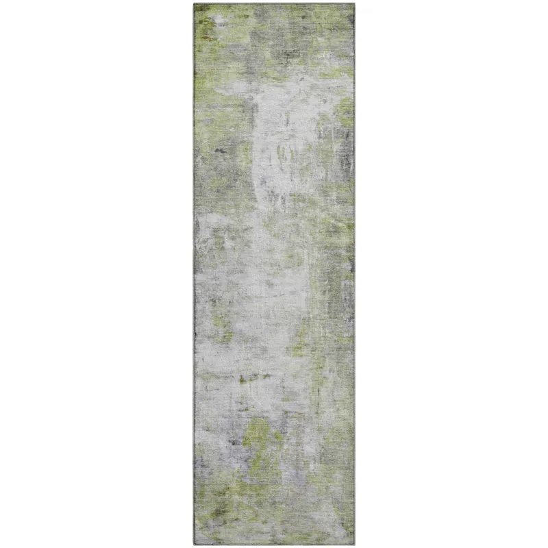 Luxury Washable Indoor/Outdoor Ravenna Aloe 2\'3\" x 7\'6\" Runner Rug