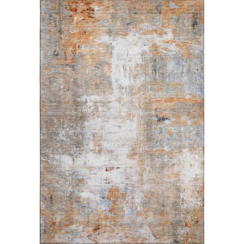 Luxury Washable Indoor/Outdoor Ravenna Copper 2\'6\" x 3\'10\" Rug