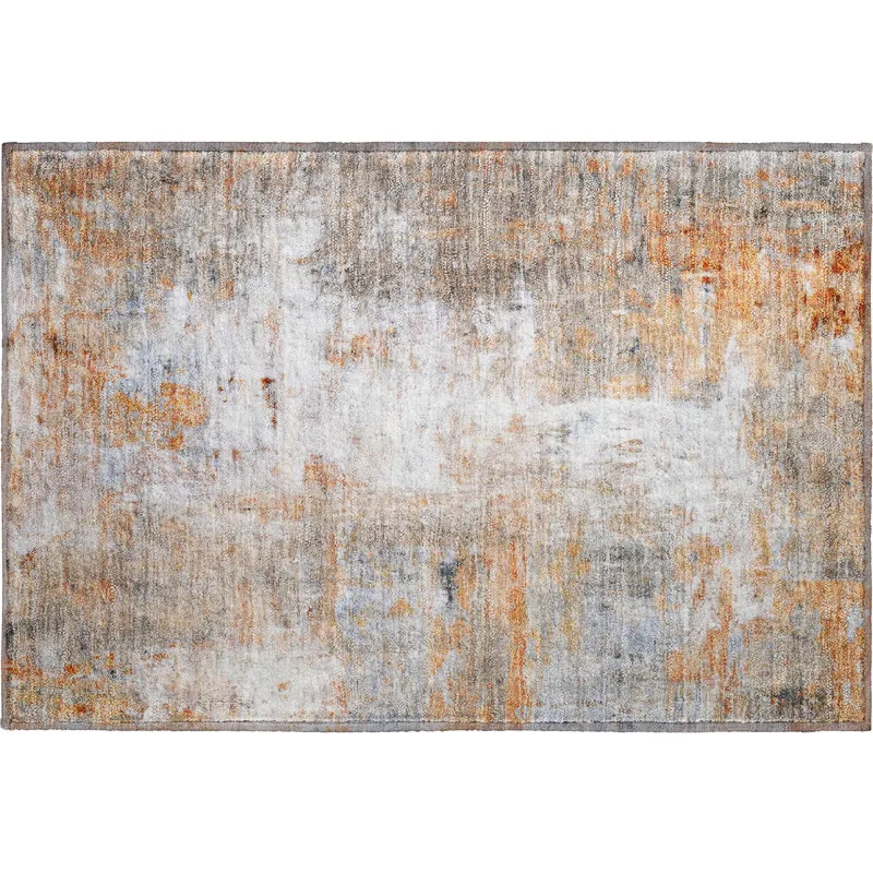 Luxury Washable Indoor/Outdoor Ravenna Copper 1\'8\" x 2\'6\" Rug