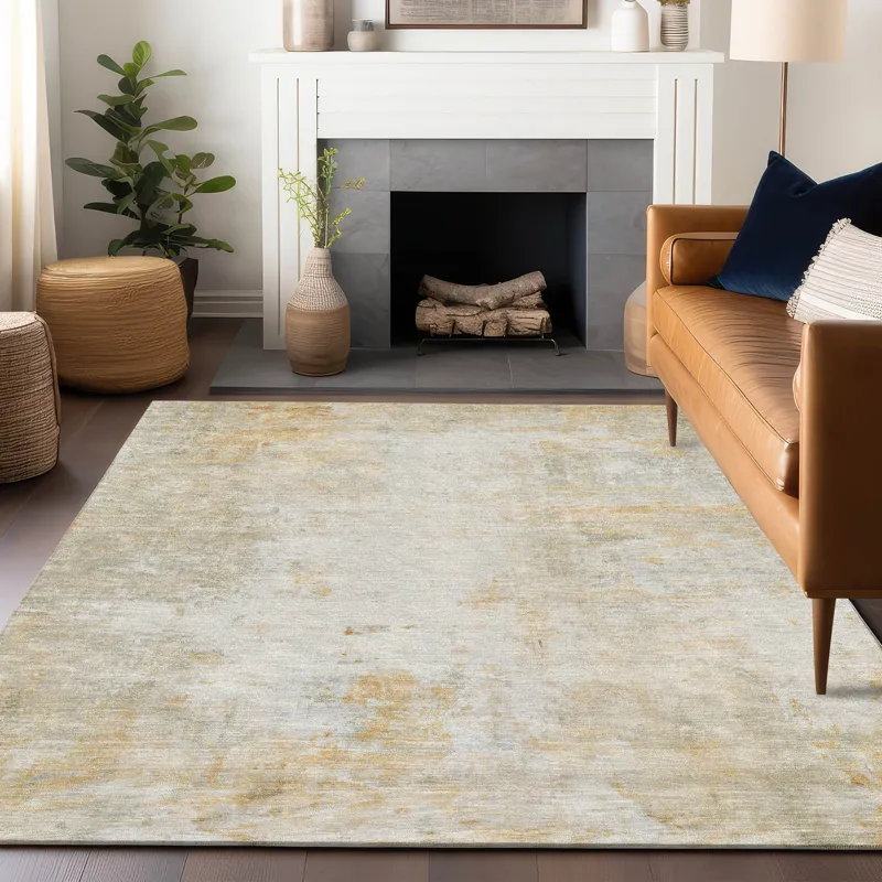 Luxury Washable Indoor/Outdoor Ravenna Linen 9\' x 12\' Rug