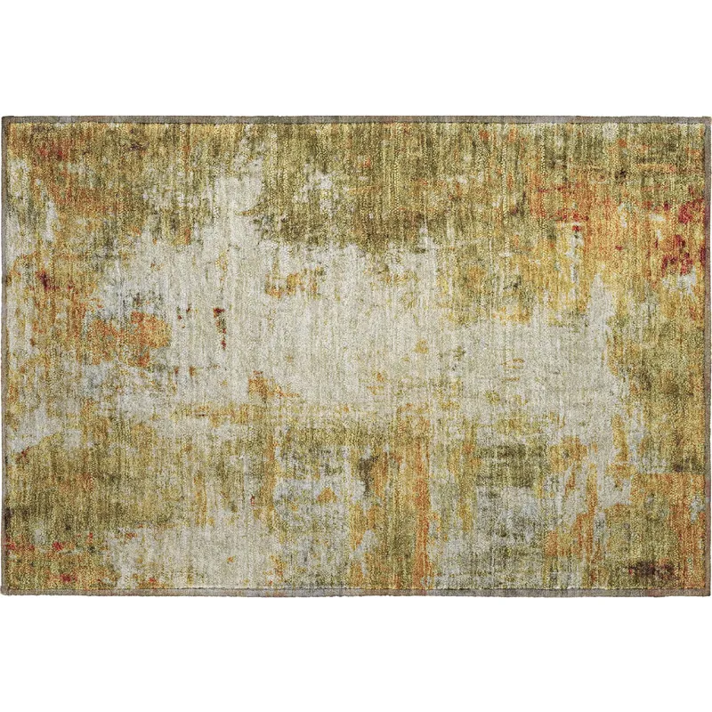 Luxury Washable Indoor/Outdoor Ravenna Olive 1\'8\" x 2\'6\" Rug