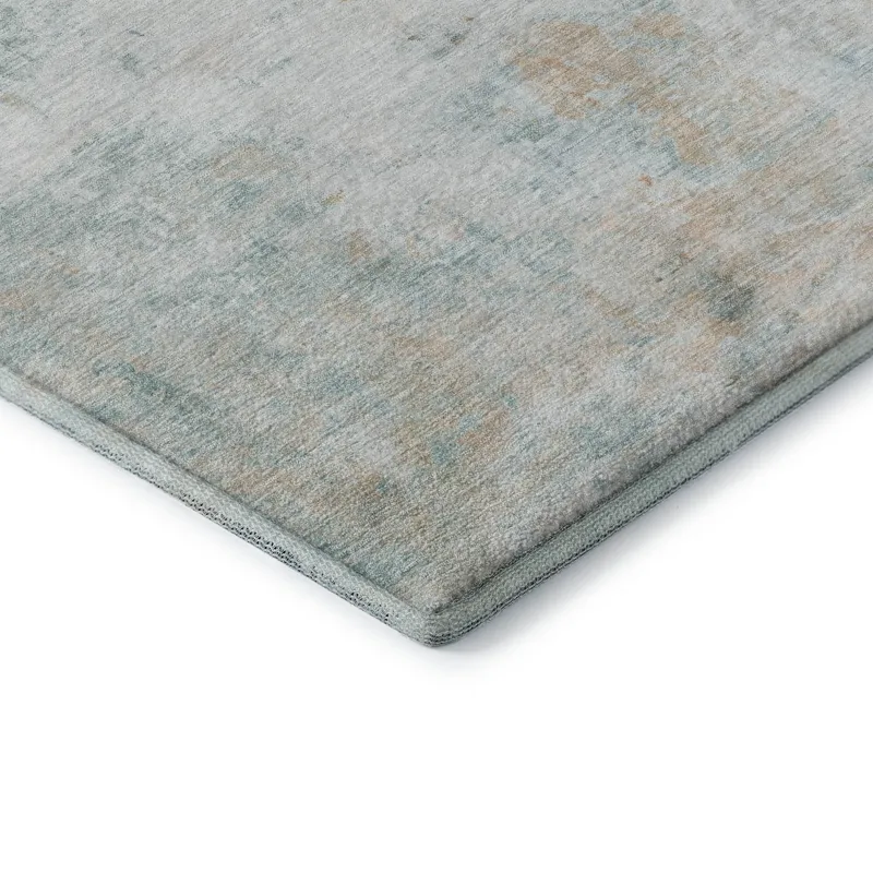 Luxury Washable Indoor/Outdoor Ravenna Seafoam 8\' x 10\' Rug
