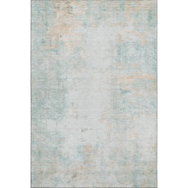 Luxury Washable Indoor/Outdoor Ravenna Seafoam 8\' x 10\' Rug