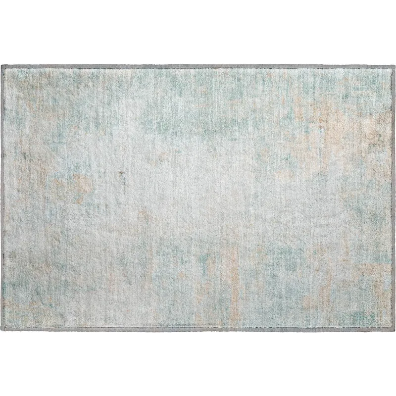 Luxury Washable Indoor/Outdoor Ravenna Seafoam 1\'8\" x 2\'6\" Rug