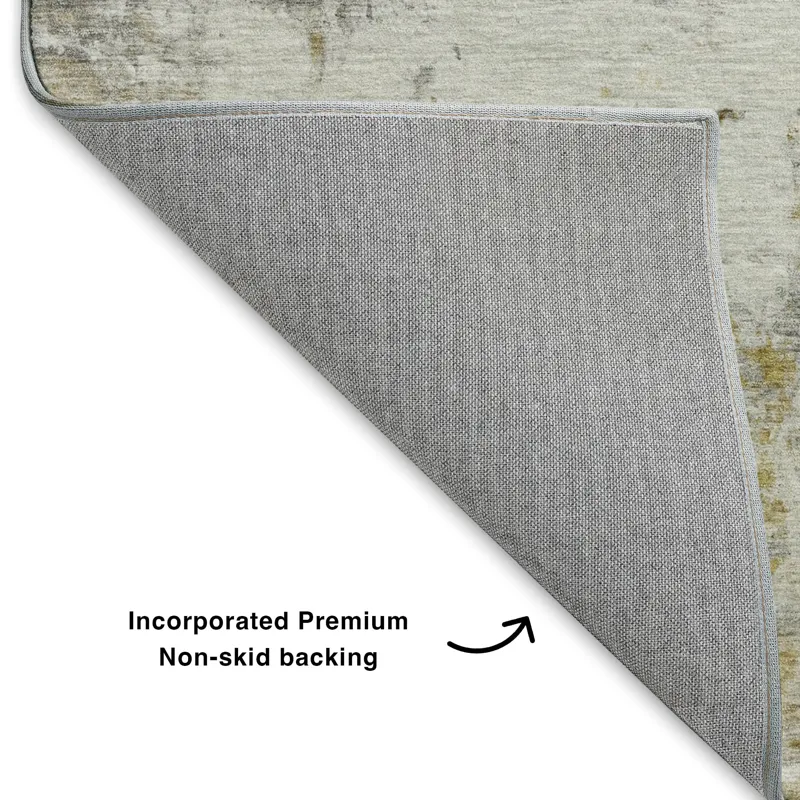 Luxury Washable Indoor/Outdoor Ravenna Taupe 3\' x 5\' Rug