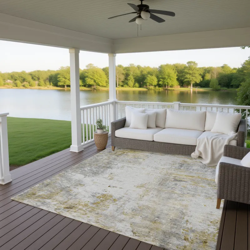 Luxury Washable Indoor/Outdoor Ravenna Taupe 3\' x 5\' Rug