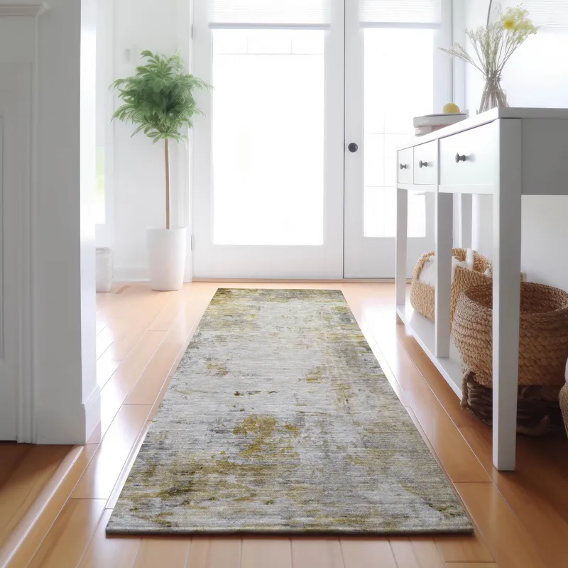 Luxury Washable Indoor/Outdoor Ravenna Taupe 2\'3\" x 7\'6\" Runner Rug