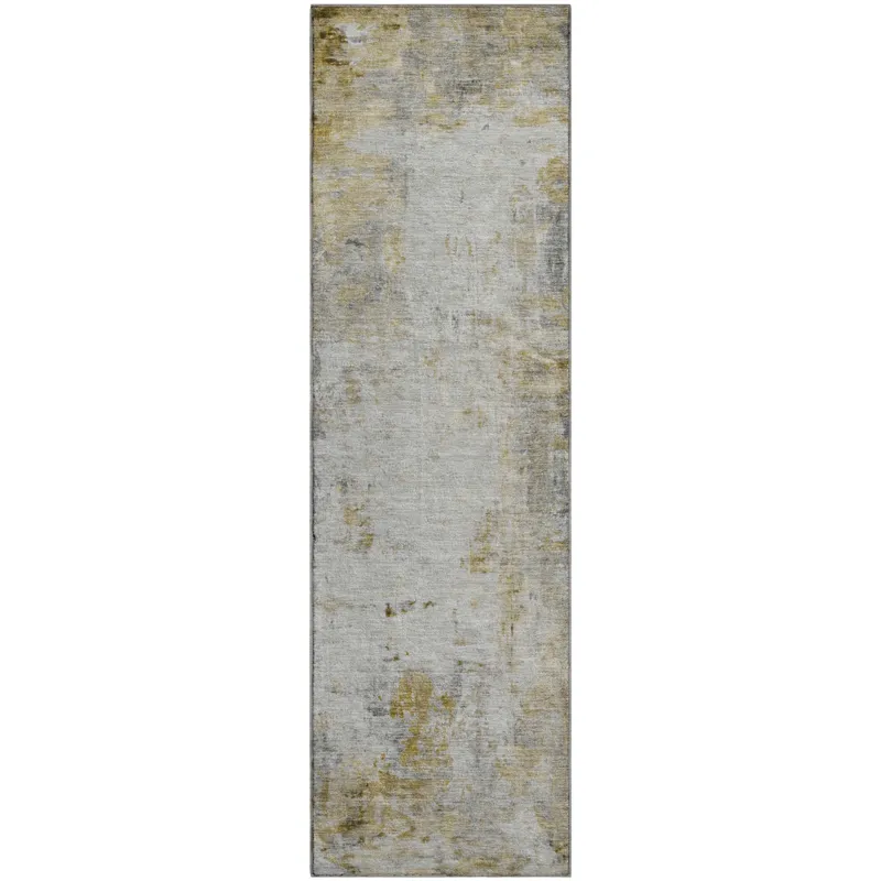 Luxury Washable Indoor/Outdoor Ravenna Taupe 2\'3\" x 7\'6\" Runner Rug