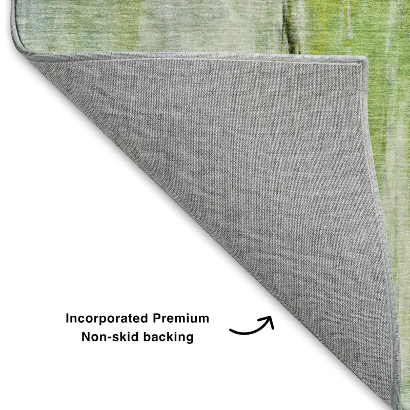 Luxury Washable Indoor/Outdoor Ravenna Aloe 9\' x 12\' Rug
