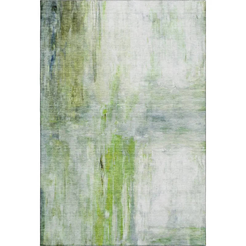 Luxury Washable Indoor/Outdoor Ravenna Aloe 9\' x 12\' Rug