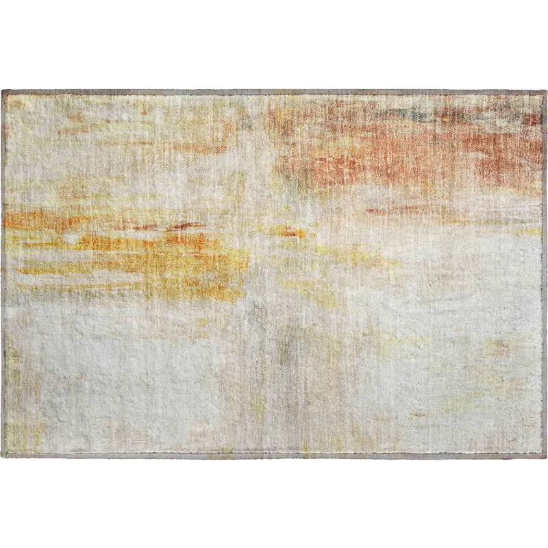 Luxury Washable Indoor/Outdoor Ravenna Paprika 1\'8\" x 2\'6\" Rug