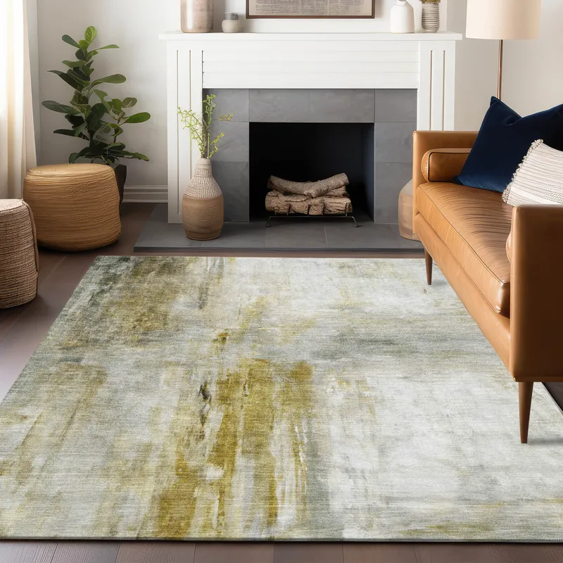 Luxury Washable Indoor/Outdoor Ravenna Taupe 9\' x 12\' Rug