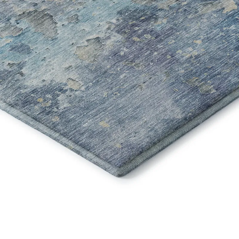 Luxury Washable Indoor/Outdoor Ravenna Blue 3\' x 5\' Rug
