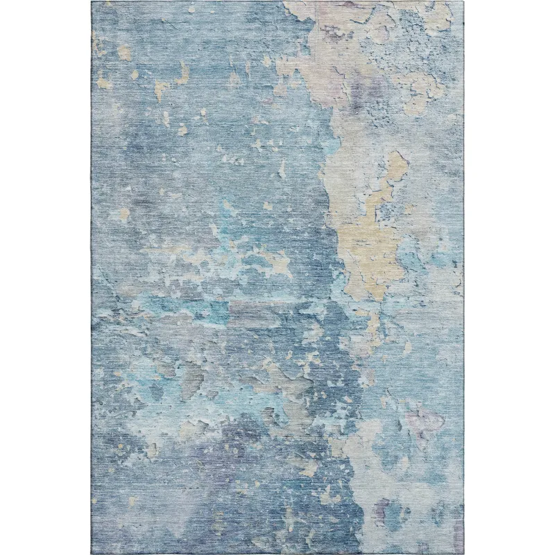 Luxury Washable Indoor/Outdoor Ravenna Blue 3\' x 5\' Rug