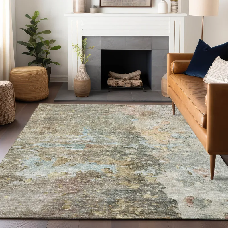 Luxury Washable Indoor/Outdoor Ravenna Brown 2\'6\" x 3\'10\" Rug
