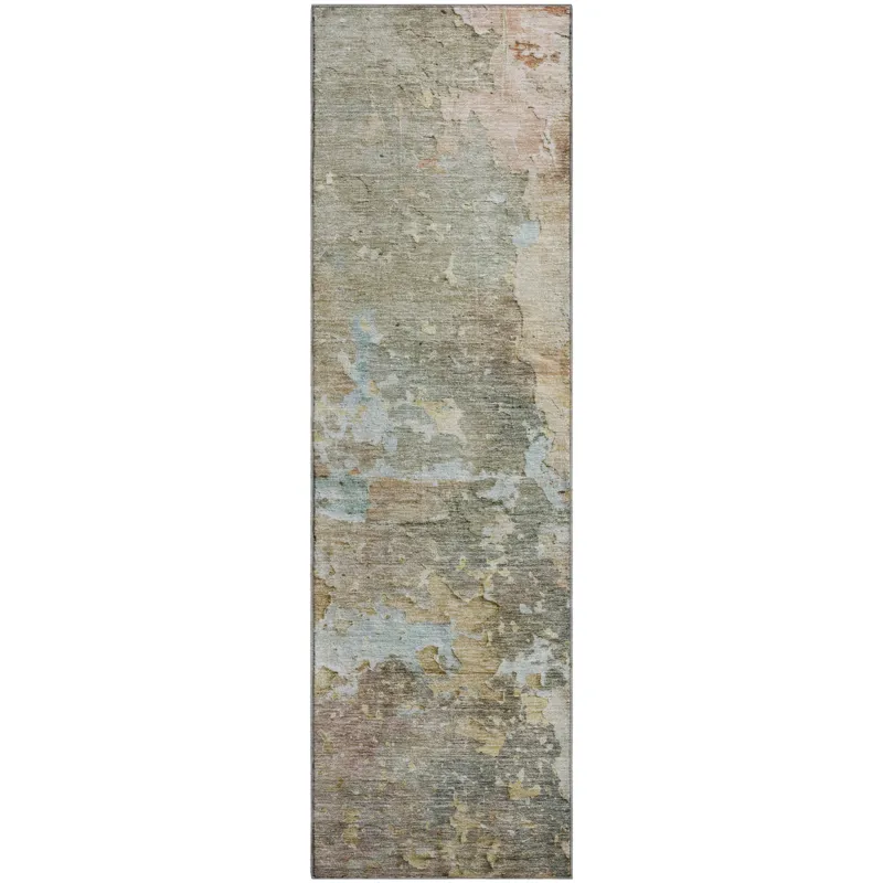Luxury Washable Indoor/Outdoor Ravenna Brown 2\'3\" x 7\'6\" Runner Rug