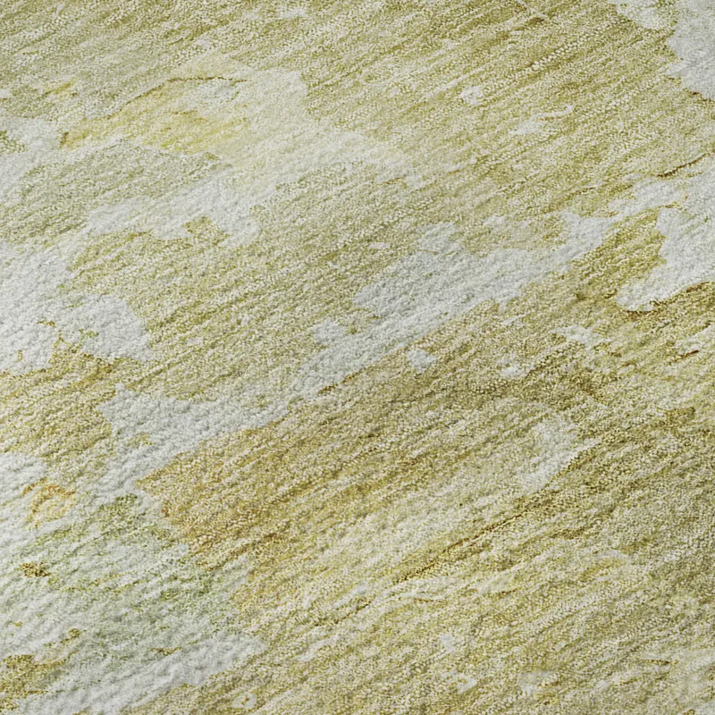 Luxury Washable Indoor/Outdoor Ravenna Gold 3\' x 5\' Rug