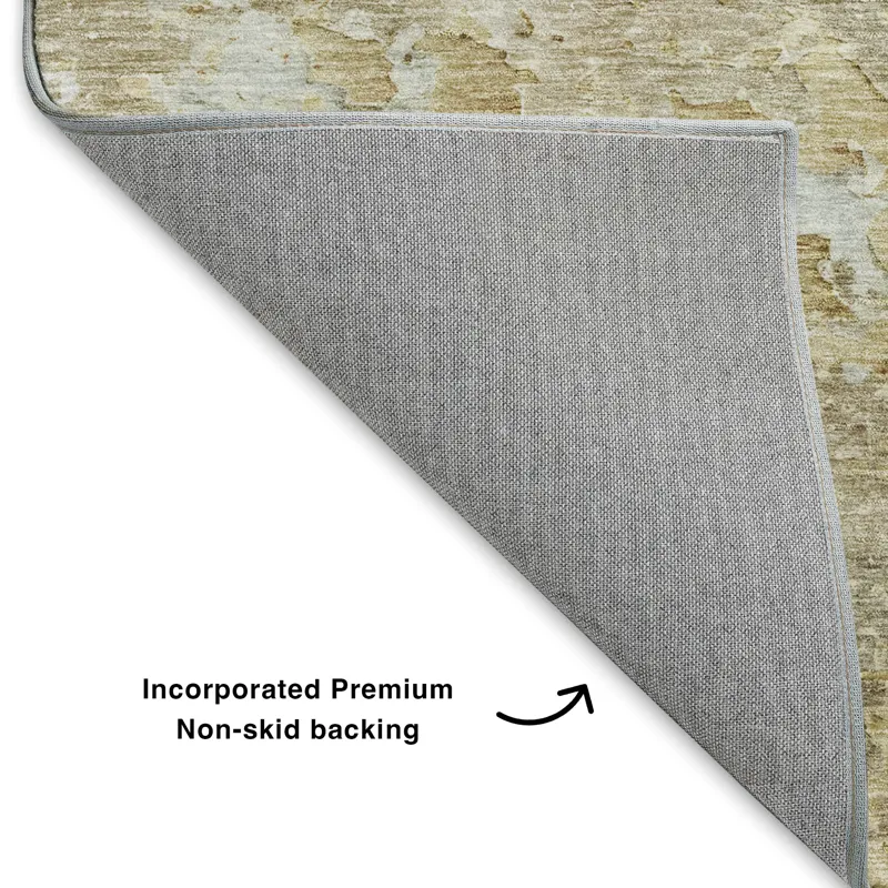 Luxury Washable Indoor/Outdoor Ravenna Khaki 2\'6\" x 3\'10\" Rug
