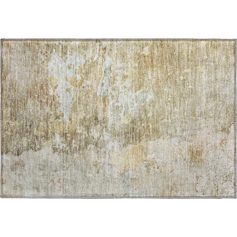 Luxury Washable Indoor/Outdoor Ravenna Khaki 1\'8\" x 2\'6\" Rug