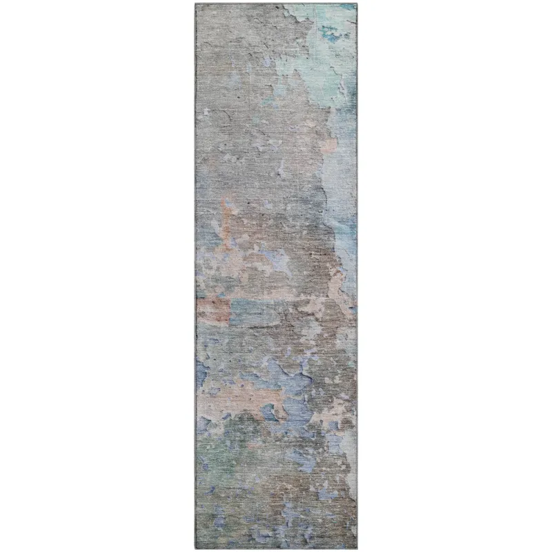 Luxury Washable Indoor/Outdoor Ravenna Taupe 2\'3\" x 7\'6\" Runner Rug