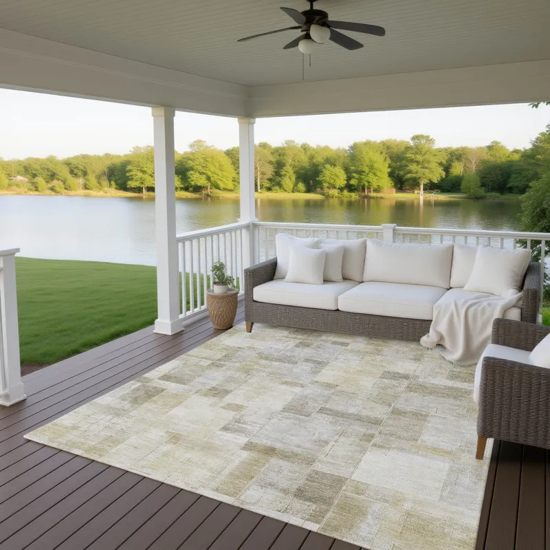 Luxury Washable Indoor/Outdoor Ravenna Beige 5\' x 7\'6\" Rug
