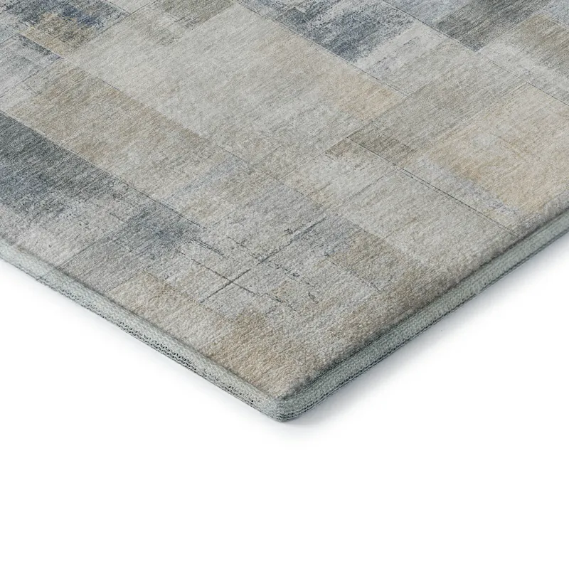 Luxury Washable Indoor/Outdoor Ravenna Denim 1\'8\" x 2\'6\" Rug