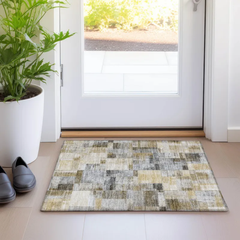 Luxury Washable Indoor/Outdoor Ravenna Granite 1\'8\" x 2\'6\" Rug