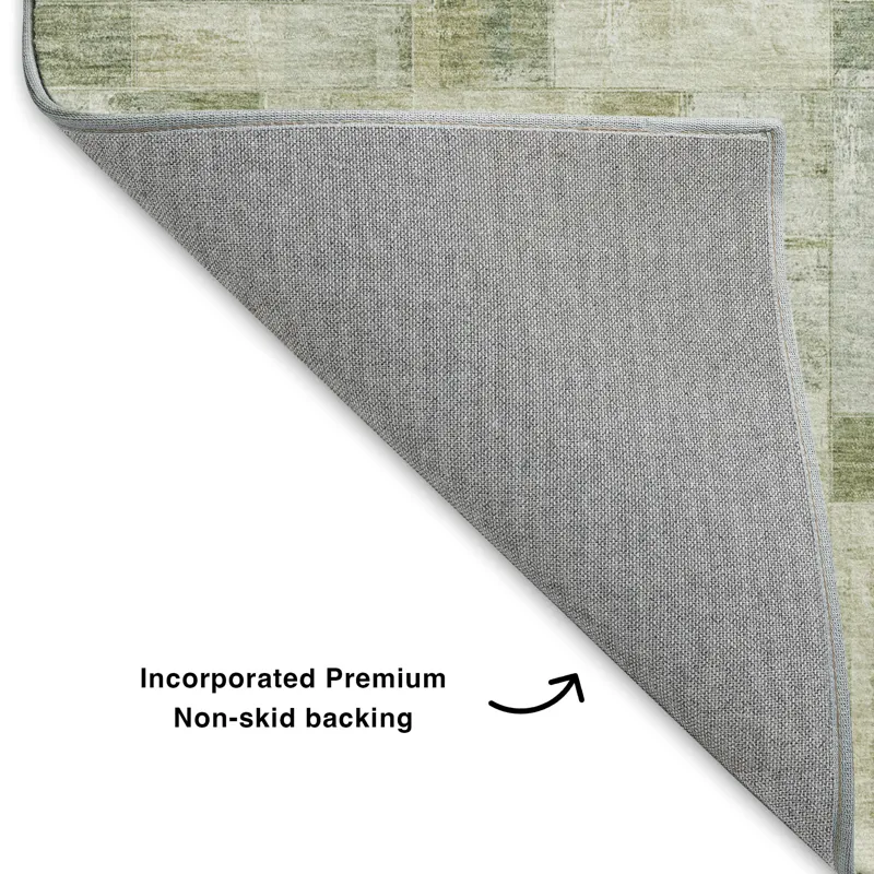 Luxury Washable Indoor/Outdoor Ravenna Sage 10\' x 14\' Rug