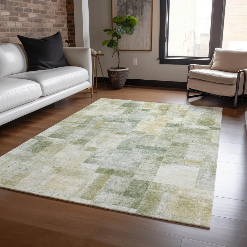 Luxury Washable Indoor/Outdoor Ravenna Sage 10\' x 14\' Rug