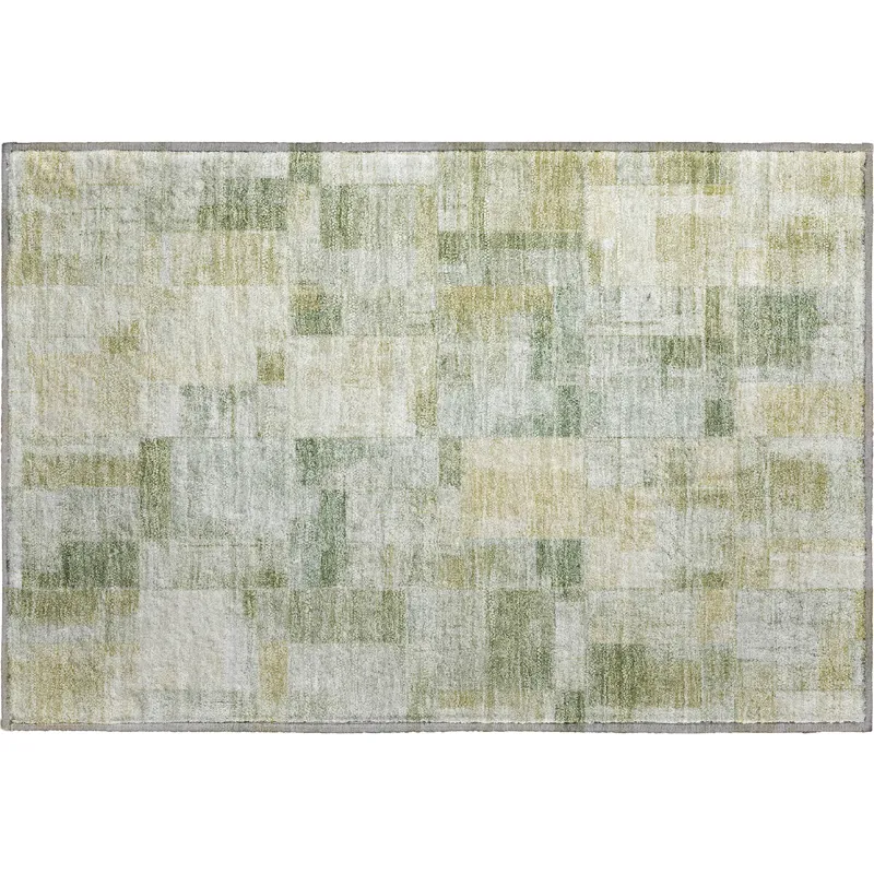 Luxury Washable Indoor/Outdoor Ravenna Sage 1\'8\" x 2\'6\" Rug
